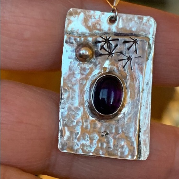 February Birthstone Pendant, Tanzanite On sterling Silver pendant - Picture 6 of 9